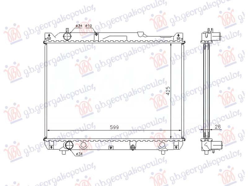 HLADNJAK MOTORA 2.0 DIZEL HDi (420x590) (NRF)