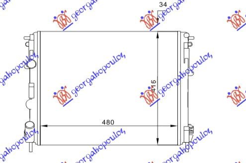 HLADNJAK MOTORA BENZIN/DIZEL (48x41) BEZ PUMPE (NISSENS)