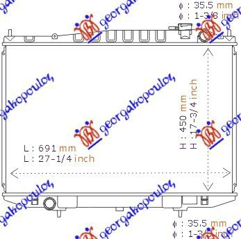 HLADNJAK MOTORA DIZEL (+/-AC) (71x45) (KOYO)