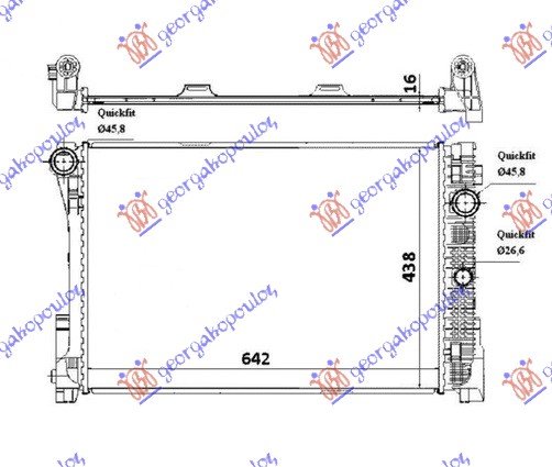 HLADNJAK MOTORA 1.8/2.5/3.0 16V/24V 2.2 Cdi (MAN) (64x45x2.6) (NRF)