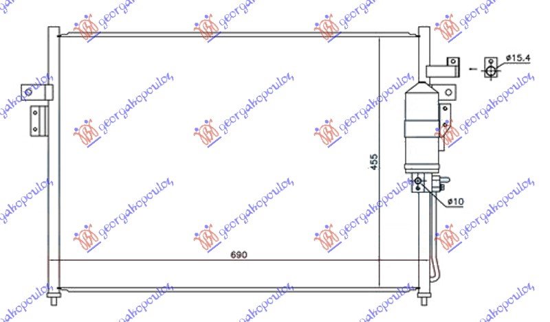 HLADNJAK KLIME 3.0 dCi DIZEL(690x470x16)