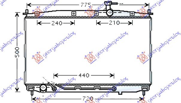 HLADNJAK MOTORA 2.7 BENZIN - 2.2 DIZEL CRDi (AUTO) (430x770) (NRF)