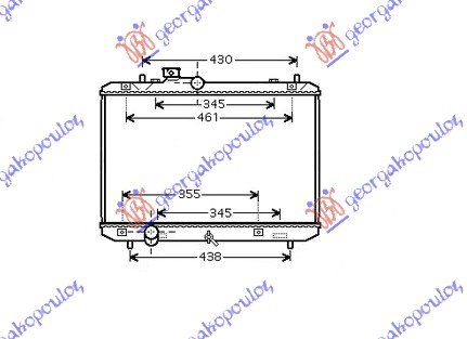 HLADNJAK MOTORA 1.3/1.5i 16V (+/-AC) (375x550) (KOYO)