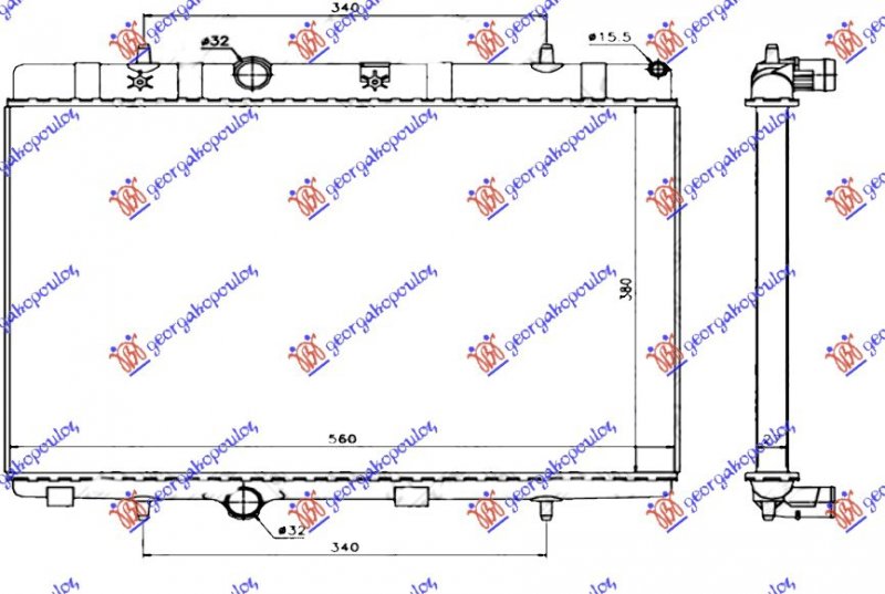 HLADNJAK MOTORA BENZIN/DIZEL (38x56x2.7) (HELLA)