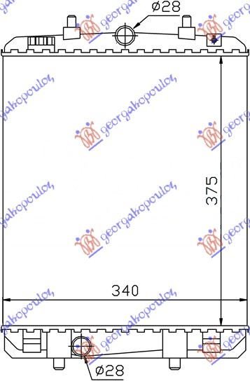 HLADNJAK MOTORA 1.4 HDi (374x326x16) (VALEO)