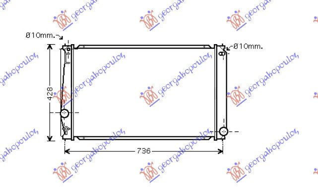 HLADNJAK MOTORA 2.0I 16V VVTI (MAN/AUTO) (+/-AC) (67.3x41.5) (KOYO)