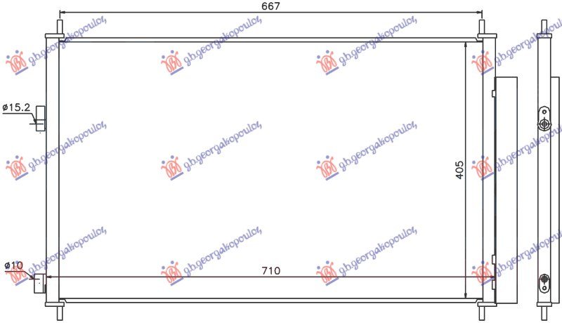 HLADNJAK KLIME ZA SVE MODELSE BENZIN/DIZEL (675x415x16) (MARELLI)