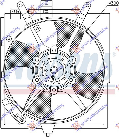 VENTILATOR KOMPLET (+A/C)1.6-1.8-2.0 BEN