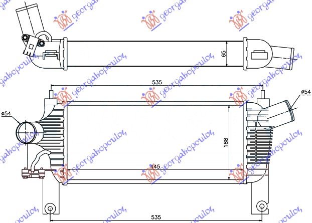 HLADNJAK INTERC. 2.5 DCI (44.3x19x64)