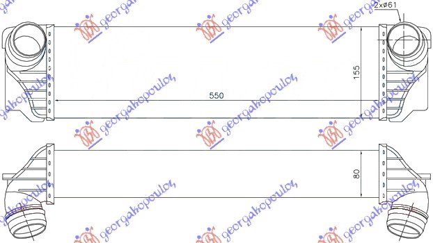 HLAD INTERC. 1.6-2.0 T.DIZEL(508x100x85)