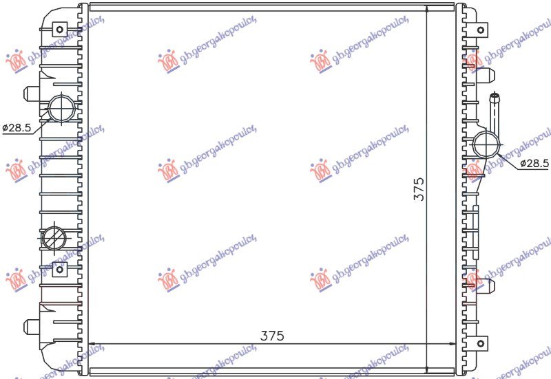 HLADNJAK MOTORA 1.0/1.2 (37.5x38) (MADJARSKA) (ZATVOREN SISTEM) (NRF)
