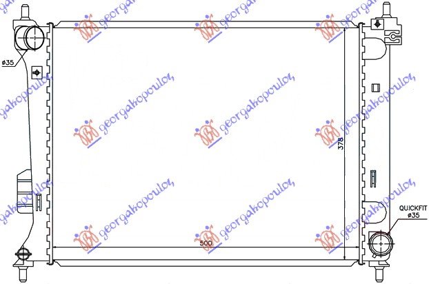 HLADNJAK MOTORA BENZIN  (50x39)