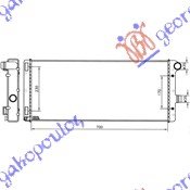 HLADNJAK MOTORA 1.9 DIZEL (+ A/C) (700x306x38) (NRF)