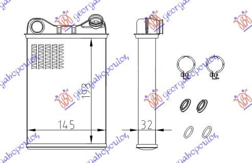 HLADNJAK U KABINI(200x147x32)VALEO TYPE