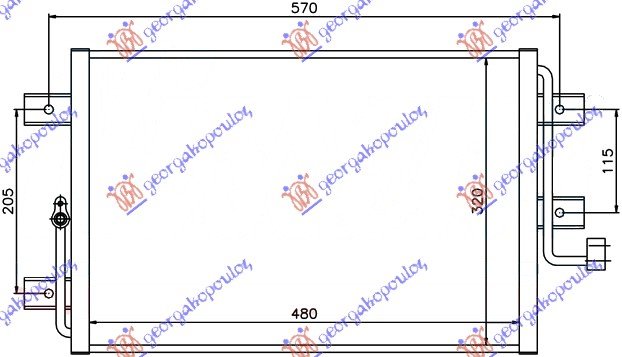 HLADNJAK KLIME 1.6 BENZ (44.8x35x25) 03-