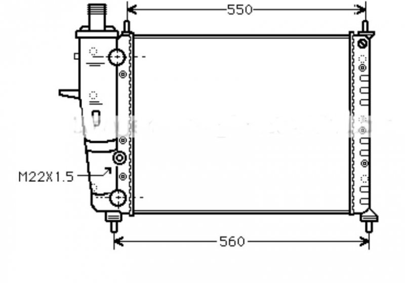HLADNJAK MOTORA 1.2/1.4/1.6 (-AC) SA POSUDOM (48x41.5) (NRF)