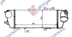 HLADNJAK INTERCOOLER 1.6-2.0 CRDi