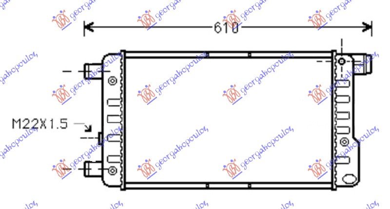 HLADNJAK MOTORA 0.9CC/1.1CC (+/-AC) (45x24) (VALEO)