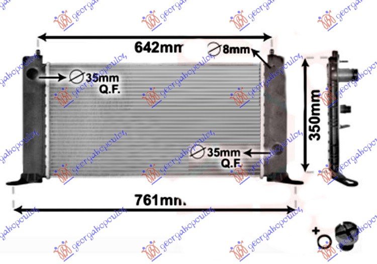 HLADNJAK MOTORA 1.2i 16V+/-A/C (58x31)