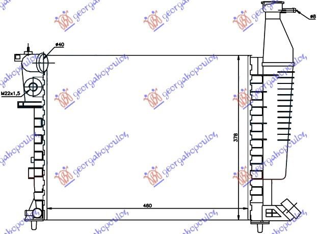 HLAD MOTORA. 1.1cc +/- A/C(46x37.8x23)