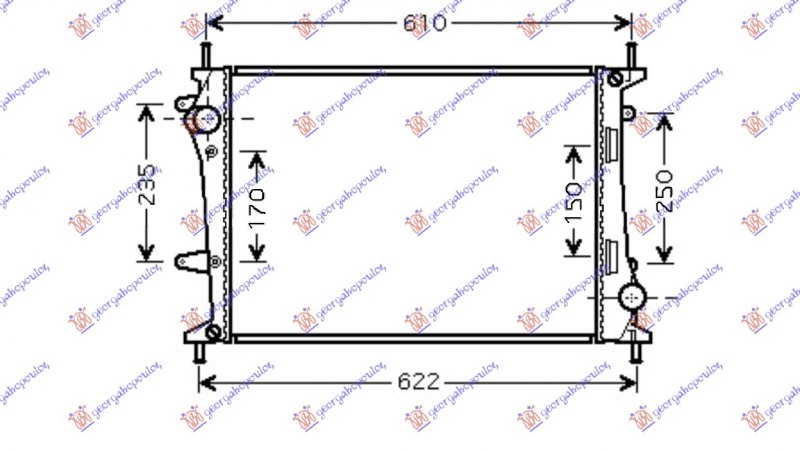 HLADNJAK 1.9 JTD + AC (53x39,8x2,6)