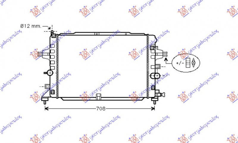 HLADNJAK MOTORA 1.6i 16V TURBO (+/-AC) (60x37) (NRF)