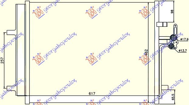 HLAD KLIME 1.6-1.8BZ-2.0TDCi(58x46.5x1.6