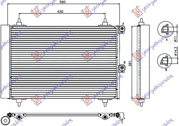 HLADNJAK KLIME  1.6 HDi (52x36x17)