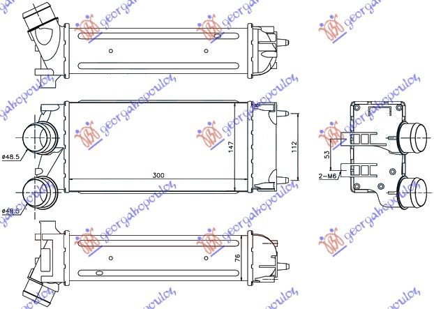 HLADNJAK  INTERC. 1.6 HDI(30x150x80) 09-