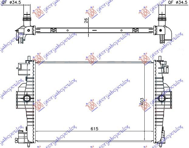 HLADNJAK 1.6i-16V (61.3x40.5) (10-)