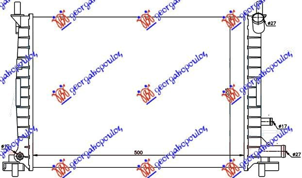 HLAD MOTORA 1.1-1.3CC (50x36) +A/C