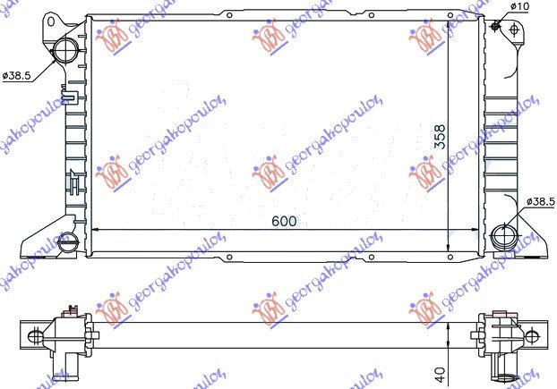 HLADNJAK MOTORA 2.5 TD -A/C (60x36)