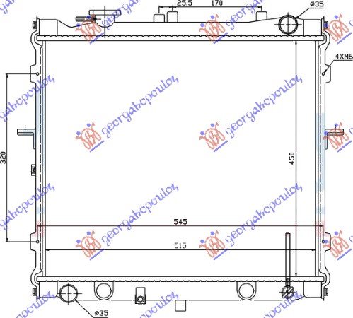 HLADNJAK MOTORA 2.0 16V +/-A/C(45x52.4)