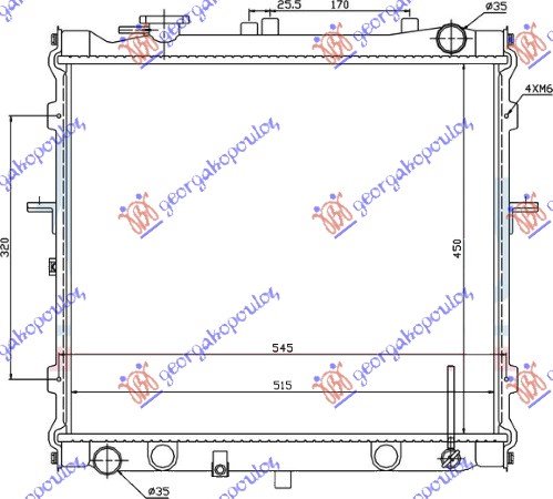 HLADNJAK MOTORA 2.0 16V (+/-AC) (45x52.4) (NRF)