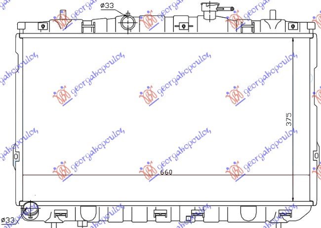 HLADNJAK MOTORA 1.6i 16V (MAN) (+/-AC) (37.5x67x15) (NRF)