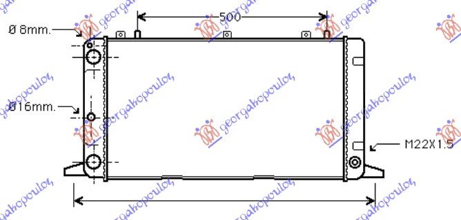 HLADNJAK MOTORA 1.6/2.0 BENZIN (620x320) (NRF)