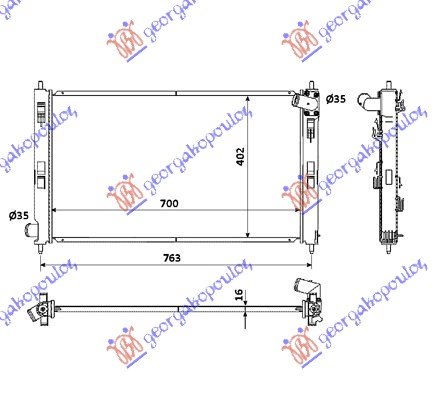 HLADNJAK MOTORA BENZIN-2.0 DIZEL(70x41)