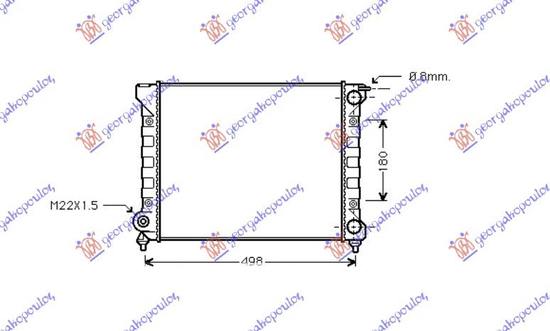 HLADNJAK MOTORA 1.6 BENZIN (430x320) (NRF)