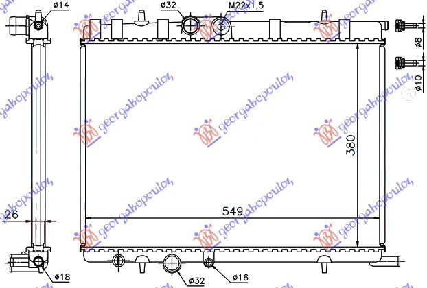 HLAD 1.8-2.0i16V-2.0HDi(38x56x2.7)+/-A/C