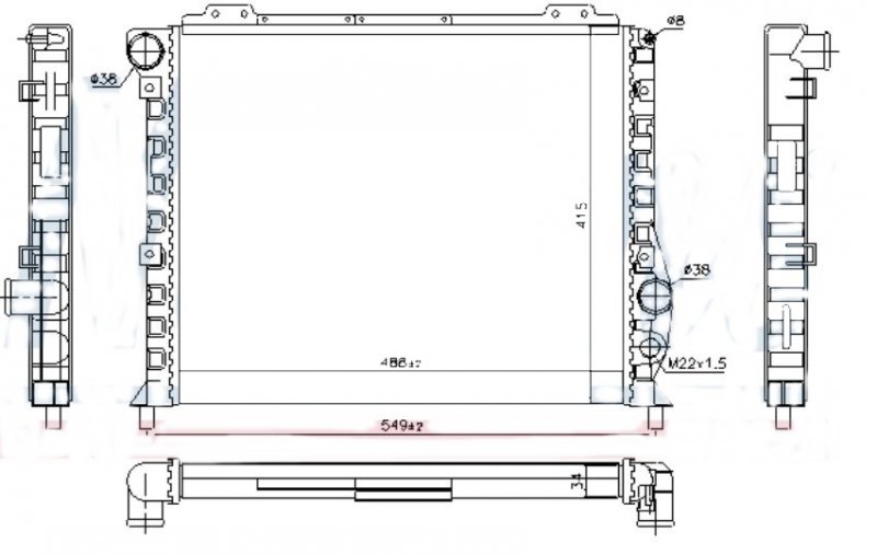 HLAD.MOTORA 2.0-2.5 +/-A/C (49x41.5)