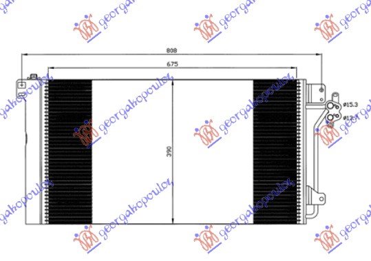 HLADNJAK KLIME BENZIN-DIZEL (68x39x1.6)