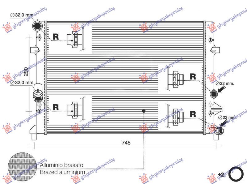 HLADNJAK MOTORA 1.2 TSI (62.5x45.2x34) (NRF)