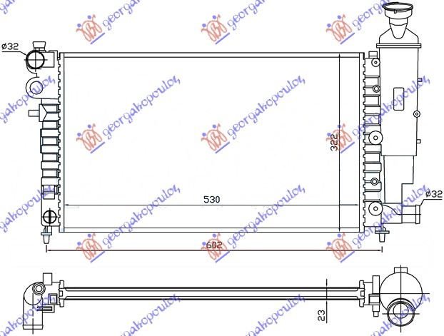 HLADNJAK MOTORA XN/XR (53x32) +/-AC