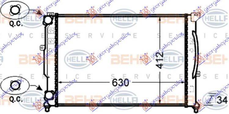 HLADNJAK MOTORA BENZIN/DIZEL (630x397) (CEV DIJAGONALNO)