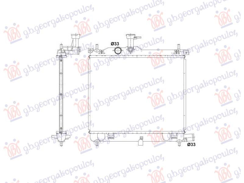 HLADNJAK MOTORA 1.2 BENZIN (MAN) (445x350) (NRF)