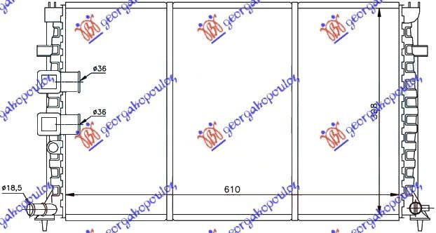 HLADNJAK 3.0i-24V-2.1 TD(61x39.8) AUTOM.