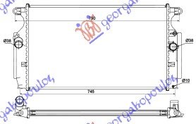 HLADNJAK MOTORA 2.0/2.2 D4D DIZEL (MAN) (665x380x26) (KOYO)