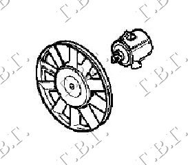 VENTILATOR KOMPLET (30cm)-A/C BENZIN