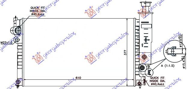 HLAD MOTORA 1.4-2.0cc +/-A/C (61x37.7)