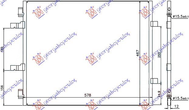 HLADNJAK KLIME 2.0 CDTi(55x46)LEVO CREVO